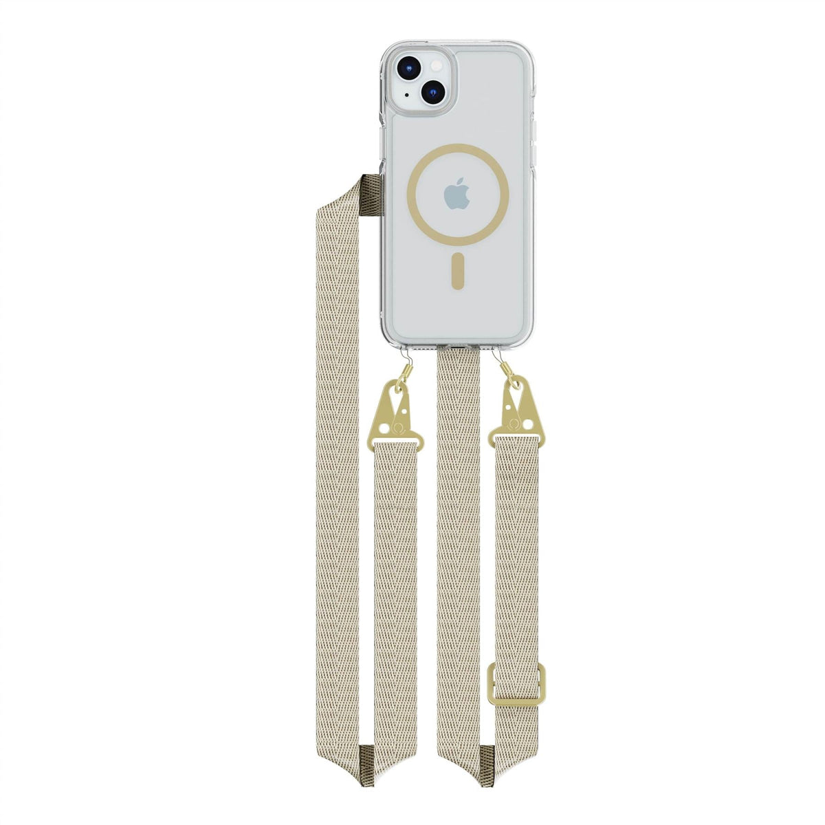 FlexQuartz - Apple iPhone 15 Plus Case MagSafe Compatible with Cross-Body - Gold