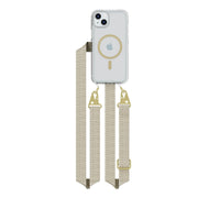 FlexQuartz - Apple iPhone 15 Plus Case MagSafe Compatible with Cross-Body - Gold