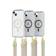 FlexQuartz - Apple iPhone 15 Plus Case MagSafe Compatible with Cross-Body - Gold