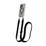 FlexQuartz - Apple iPhone 15 Pro Case MagSafe Compatible with Cross-Body - Black