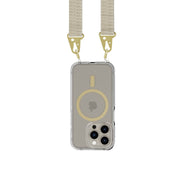 FlexQuartz - Apple iPhone 15 Pro Case MagSafe Compatible with Cross-Body - Gold