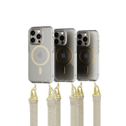 FlexQuartz - Apple iPhone 15 Pro Case MagSafe Compatible with Cross-Body - Gold