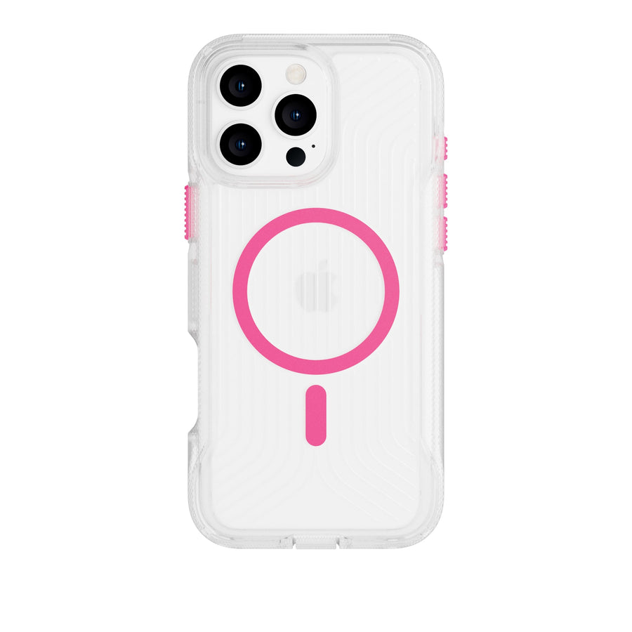 FlexPro - Apple iPhone 16 Pro Max Case MagSafe Compatible - Neon Pink/Orange Glow in the Dark